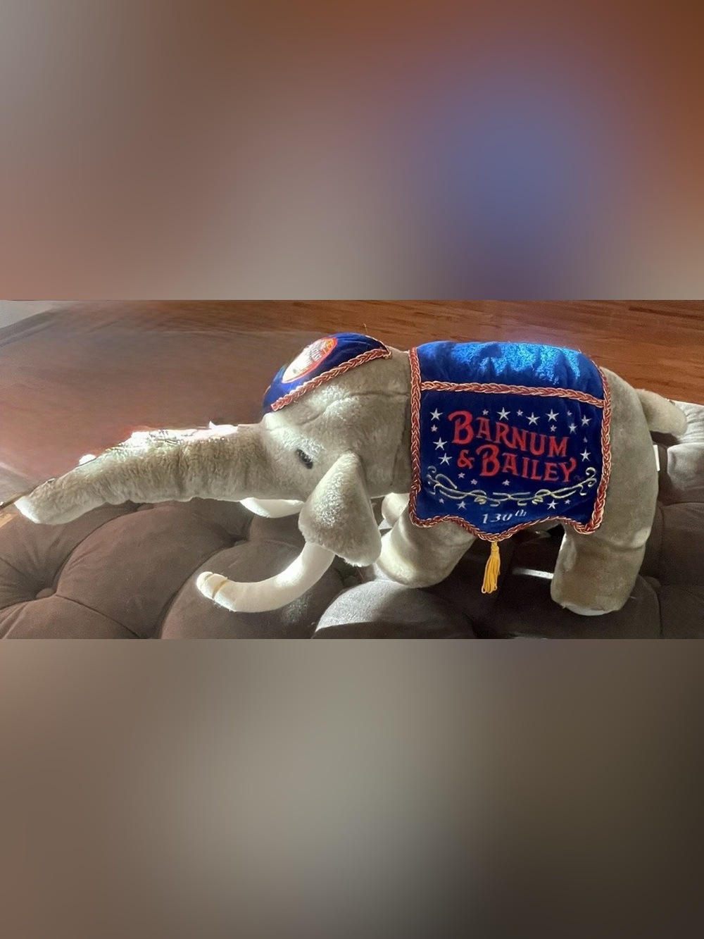 Ringling Bros Barnum & Bailey 130th Edition Circus Elephant Stuffed Animal  18”